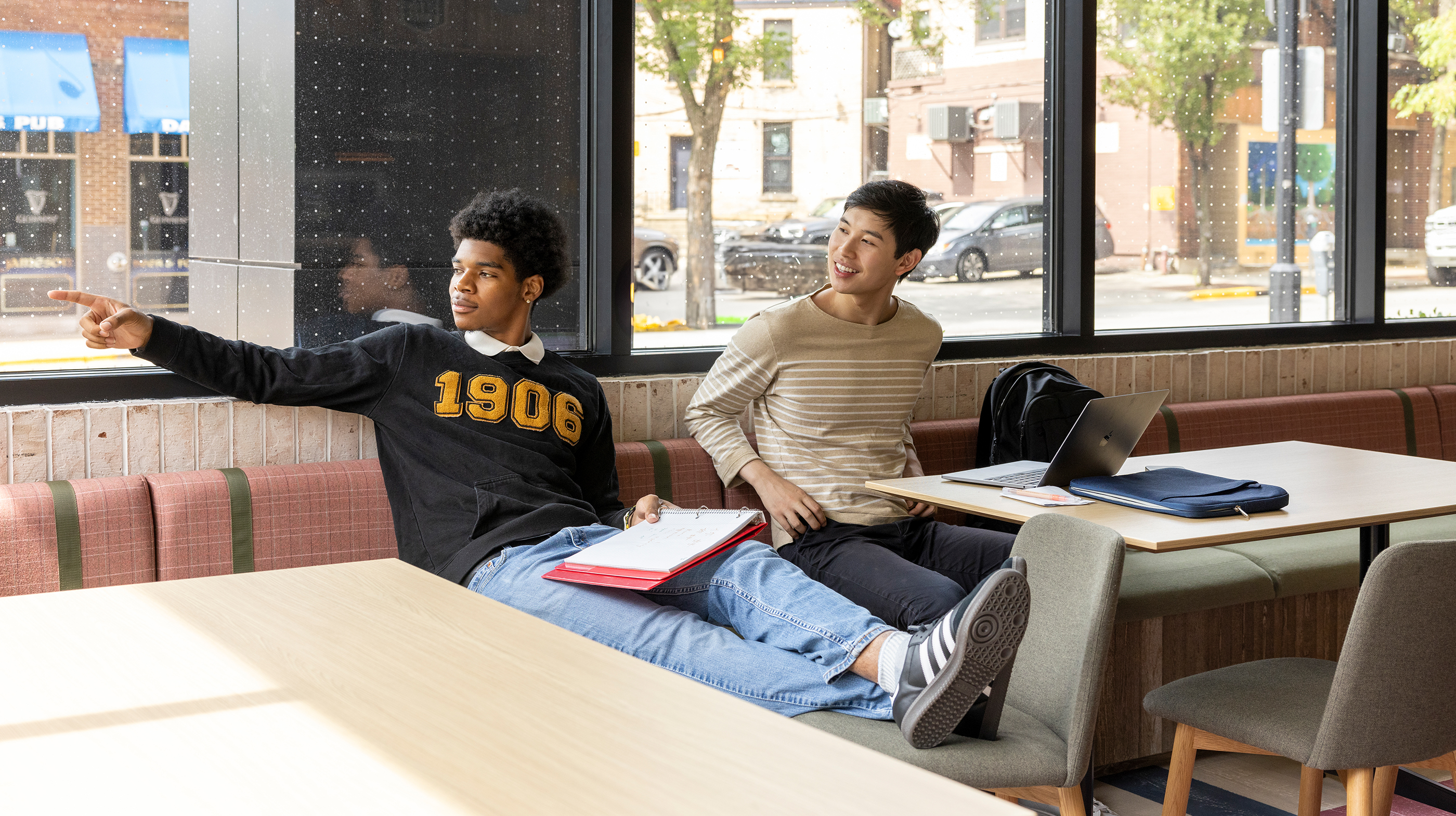 Friends studying together