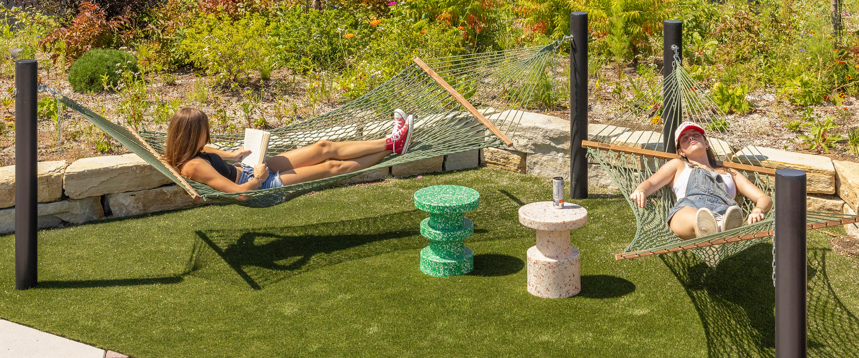 Hammock lounge area