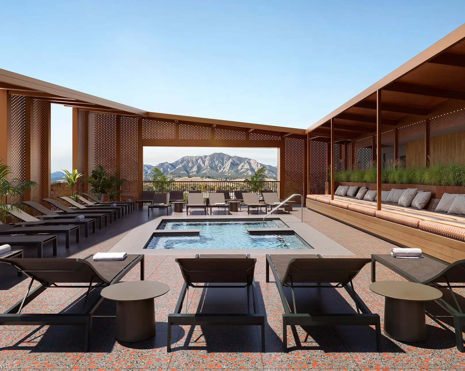 poolside lounge seating