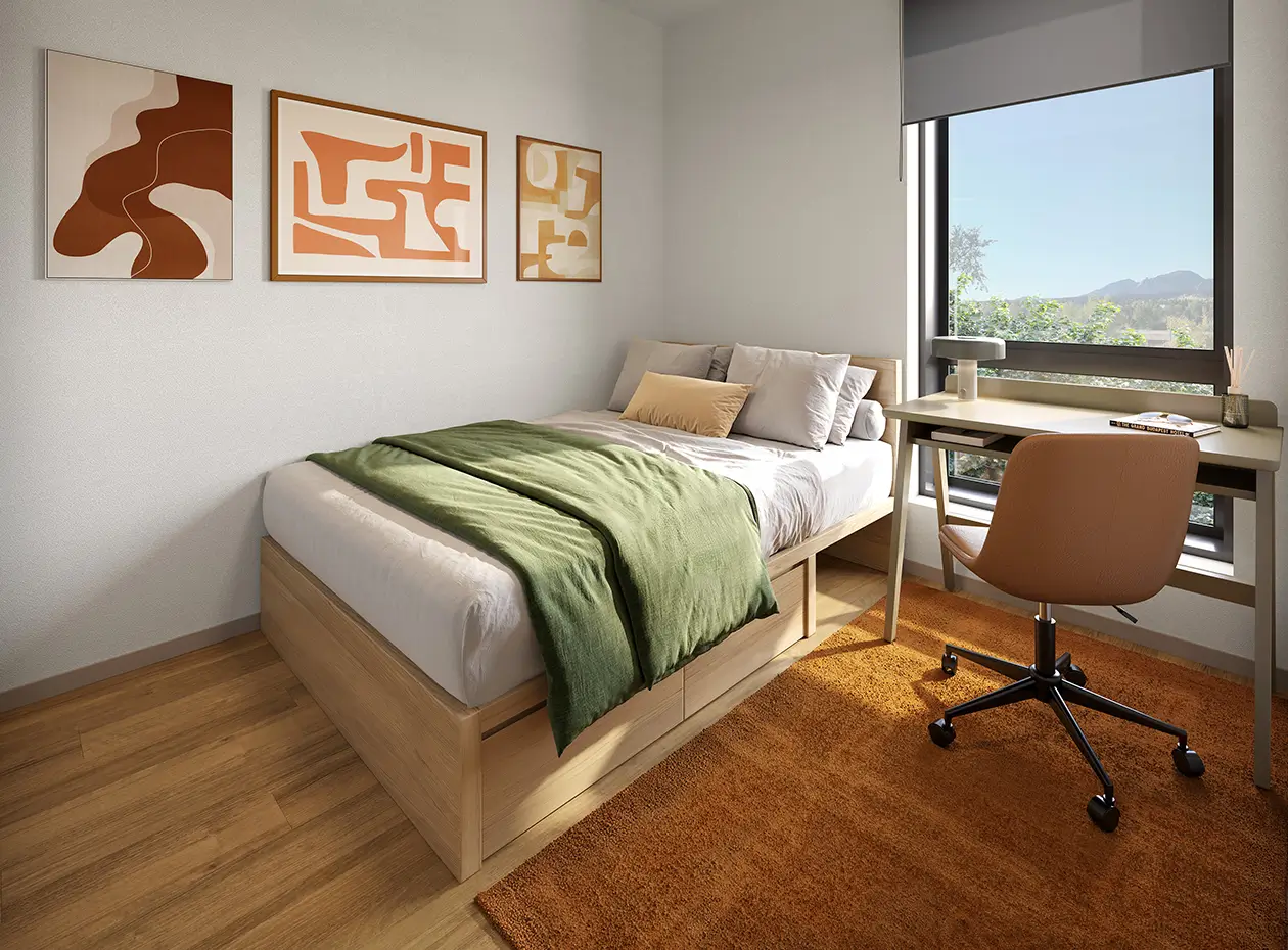 furnished bedroom